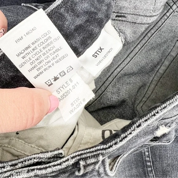 AMO Stix Vixen Destroy Distressed Gray Jeans Revolve Size 28 - Picture 7 of 8